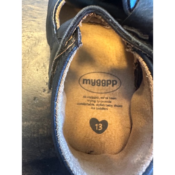 myggpp Baby Toddler Black Faux Leather‎ Bow Mary Jane Shoes Size 13 - Picture 6 of 7